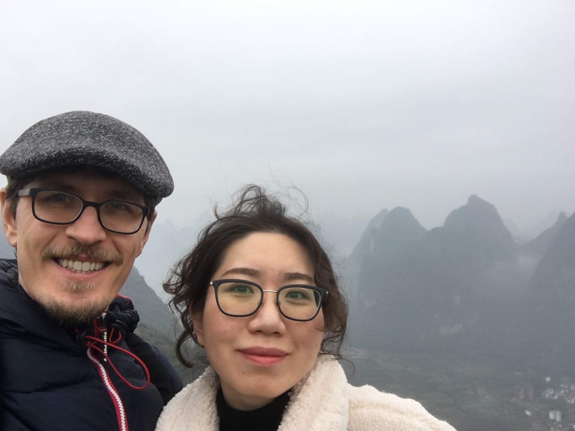 Cole Puterbaugh in the karst mountains of Guangxi, China